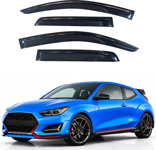 Vista 257 de Visera de ventana IG para Ford Focus Sedán y Hatchback 2012-2018, Protector de ventana lateral para lluvia y viento estilo Mugen, extra duradero