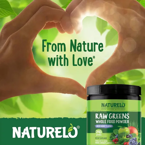 Vista 6 de NATURELO Polvo de superalimento de verduras crudas 240 gramos, mezcla de bayas - Apoya la energía, la inmunidad y la desintoxicación - Incluye