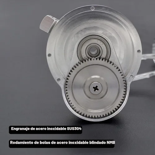 Vista 3 de Carretes de arrastre, 9+2 rodamientos de bolas de acero inoxidable, carrete convencional de arrastre de palanca, Marco de aluminio CNC, Alarma