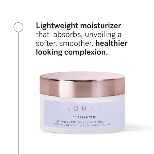 Vista 2 de MONAT Be Balanced - Hidratante ligero - Hidratante facial restaurador y suavizante con ácido hialurónico. Crema facial hidratante ligera para rutina