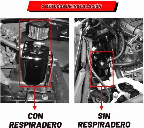 Vista 7 de Kit de lata de recepción de aceite RULLINE, tanque de reservorio separador de aceite para motor, pulido con deflector, compatible con Ford F150 Para