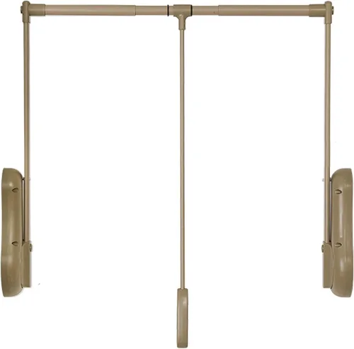 Vista 8 de Barra desplegable para armario, resistente para colgar ropa, ropero, riel de elevación de aleación de aluminio, sistema de almacenamiento, capacidad