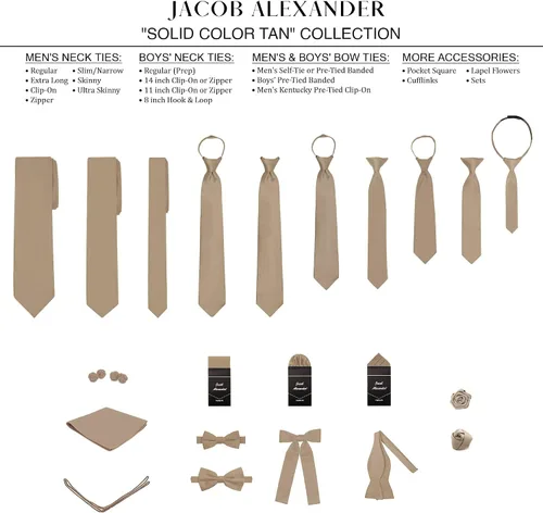 Vista 147 de Jacob Alexander Corbata regular de los hombres de color sólido