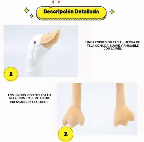 Vista 3 de 3 piezas de animales de peluche de cisne de 15.7 pulgadas