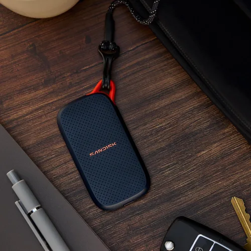 Vista 8 de Sandisk SSD portátil de 500 GB, velocidades de lectura de hasta 1000 MB/s Negro