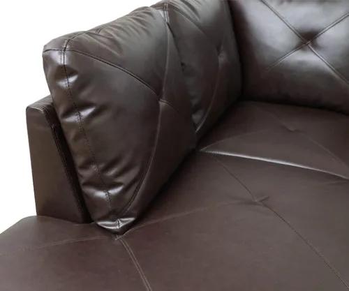 Vista 7 de A Ainehome Sofá seccional de muebles, moderno sofá de cuero en forma de L para sala de estar, apartamento y espacio pequeño