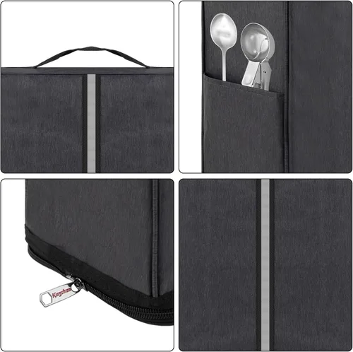 Vista 4 de Bolsa de almacenamiento para hacer helados compatible con Ninja Creami Breeze NC201, NC299AMZ, Ninja NC301, picnic familiar, barbacoa al aire libre