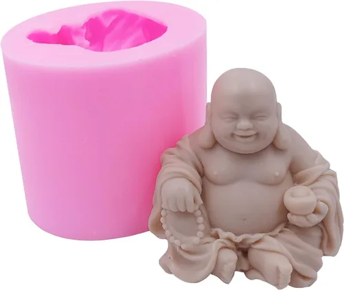 Vista 8 de Buddha - Molde de silicona para jabón hecho a mano, manualidades, vela, chocolate, magdalenas, hielo Buda-01