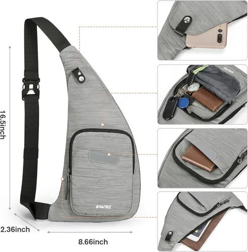 Vista 6 de G4Free Sling Bag RFID Blocking Sling Backpack+Lightweight Sling Crossbody Bag