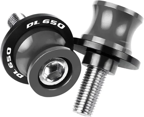 Vista 9 de 8MM Motorcycle CNC Swingarm Spools Slider Stand Screws for Suzuki V-Strom 650 DL650 2011-2018 2017 2016 Anti-Fall Frame Sliders (Color : 8MM Black)