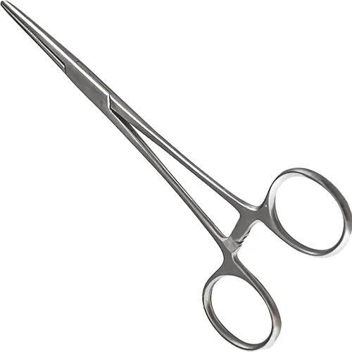 Vista 22 de Pinzas de bloqueo multiusos de hemostático Pean rectas y curvas con dientes serrados, de acero inoxidable - Hemostáticos para enfermeras, fórceps