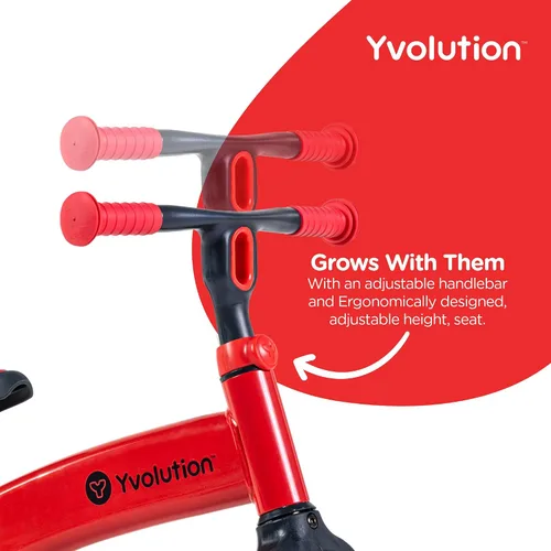 Vista 4 de Yvolution Bicicleta de equilibrio Y-Velo Senior Rojo 2021