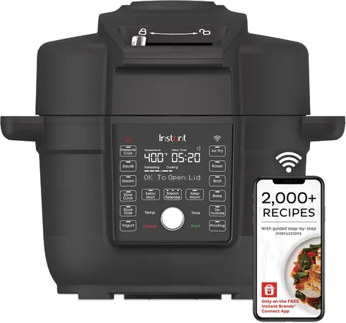 Vista 8 de Instant Pot Duo Crisp Ultimate Lid, combo de freidora de aire y olla a presión 13 en 1, saltear, cocción lenta, hornear, vapor, calentar, asar