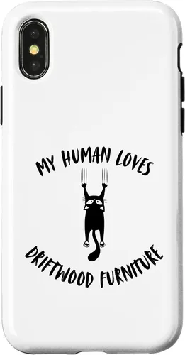 Vista 5 de iPhone 16 My Human Loves Driftwood Furniture - Cat Parent Hobby Lover Case