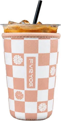 Vista 187 de Reusable Insulated Neoprene Iced Coffee Sleeves for Iced Coffee Cups, Coffee Coolies sleeves for Iced & Hot Drinks
