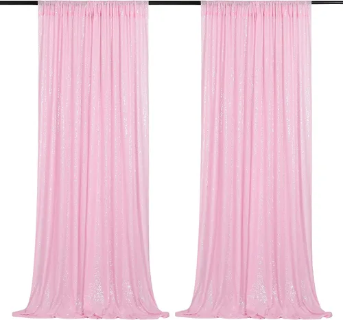 Vista 56 de B-COOL Cortinas de Fondo de Lentejuelas Azul Bebé 2 Piezas 2ftx8ft Fotografía para Fiestas Fondo Brillante Cortinas para Prom Bodas Baby Shower