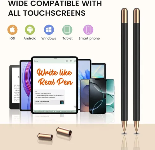 Vista 8 de Lápiz óptico (2 unidades), lápiz óptico para pantallas táctiles, lápiz digital universal de alta precisión sensibilidad, lápiz óptico para Android