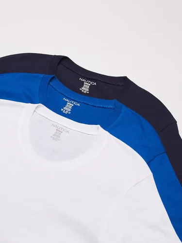 Vista 2 de Camiseta de algodón con cuello redondo, paquetes múltiples