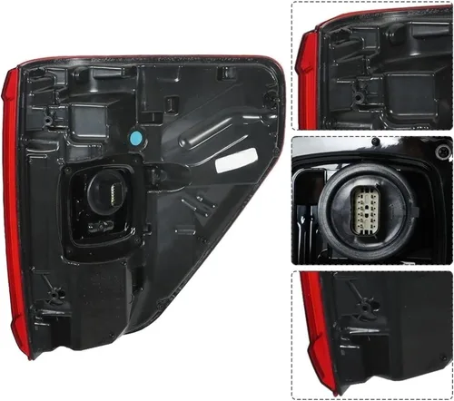 Vista 3 de WFLNHB Repalcement - Conjunto de luz trasera izquierda para F150 2021-2023 Lado del conductor, lente roja, lámpara de freno trasera, módulo de punto