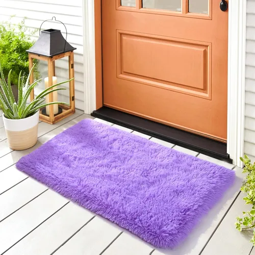 Vista 126 de Noahas Alfombras de Área Grandes y Esponjosas de 5x8 pies para Sala de Estar y Dormitorio, Alfombra Gruesa de Pelo Largo Beige y Blanca, Alfombra