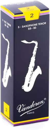 Vista 3 de Vandoren SR242 para saxofón barítono y SR222 para saxofón tenor, cañas tradicionales, fuerza 2; caja de 5