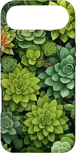 Vista 27 de Succulent Plant Botanical Green Floral Pattern Flower Cactus Case for iPhone 17