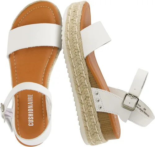 Vista 13 de Sandalias de plataforma CUSHIONAIRE Melissa estilo alpargata para mujer con correa al tobillo ajustable y plantilla de espuma viscoelástica