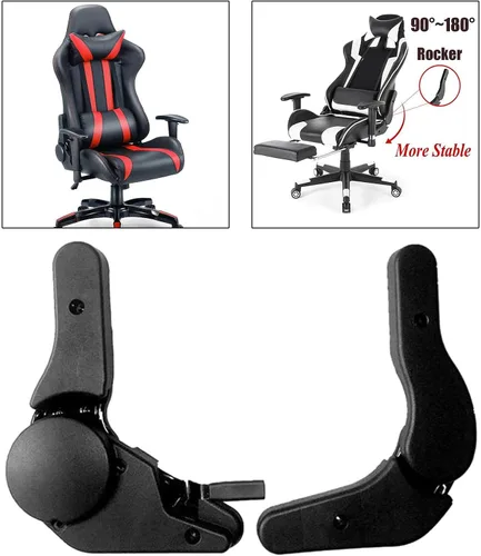 Vista 7 de Esquirla Ajuste de ángulo múltiple para silla, montaje ajustable, reemplazo práctico para silla de oficina, asiento de juegos, ajustador de ángulo