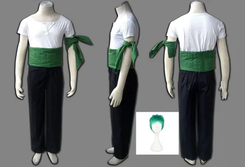 Vista 4 de Disfraz de cosplay zoro de talla estadounidense para hombre