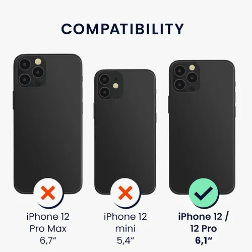 Vista 6 de kwmobile Funda compatible con Apple iPhone 12 / iPhone 12 Pro - Funda protectora delgada de silicona TPU - Arctic Night