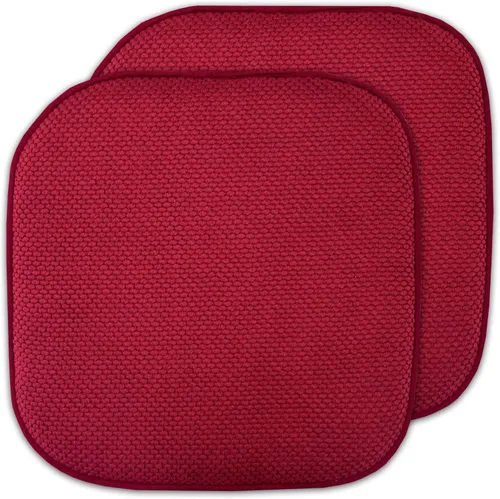 Vista 126 de Sweet Home Collection Cojines de espuma viscoelástica para silla, antideslizantes, diseño de panal de abeja, 16 x 16 pulgadas, paquete de 2