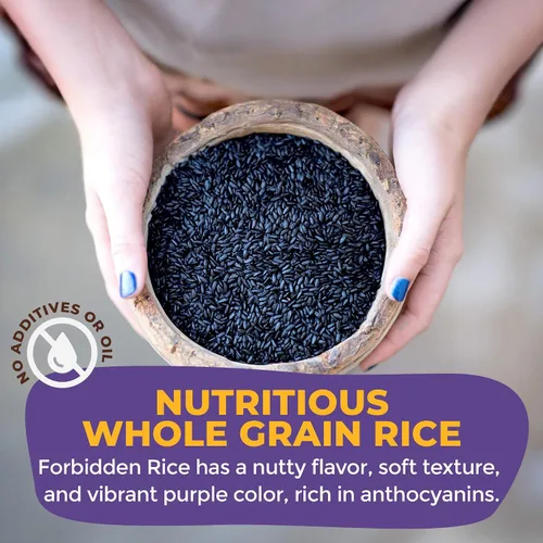 Vista 6 de Lotus Foods Organic Forbidden Rice - Arroz Negro Orgánico, Arroz Morado, Arroz Negro a Granel, Arroz Reliquia Sin Gluten, Grano Entero, Sin OGM