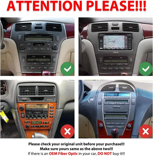 Vista 2 de Para Lexus ES 250 300 350 2002-2006 CarPlay Android Navegación Automática Estéreo GPS Radio Cámara Reverse Pantalla 9 "IPS Pantalla Táctil Headunit