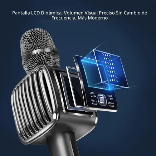Vista 2 de TOSING G6 Pro - Máquina de karaoke para adultos y niños, altavoz Bluetooth de 20 W con LCD, micrófonos inalámbricos
