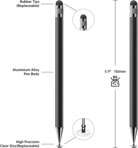 Vista 2 de Bopomofo Stylus (5 Pcs), lápiz óptico 2 en 1 para pantalla táctil, lápiz