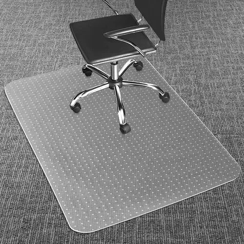 Vista 9 de Tapete para silla de oficina, 46 x 72 pulgadas, protector de suelo de plástico transparente resistente, tapete antideslizante para silla