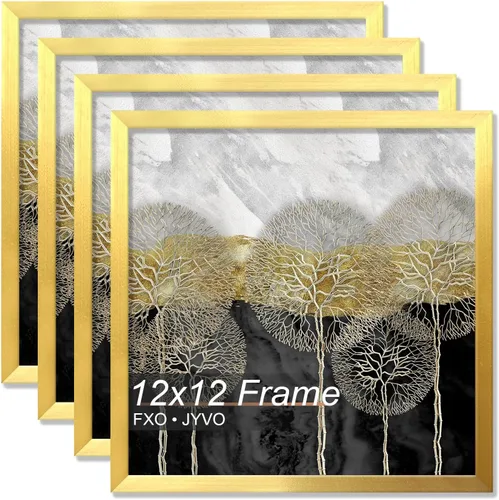 Vista 37 de Fxojyvo Marco de 4 x 4 pulgadas, marco negro para póster cuadrado de 4 x 4, peso ligero y altamente transparente, marco de 4 x 4 para pared, 1