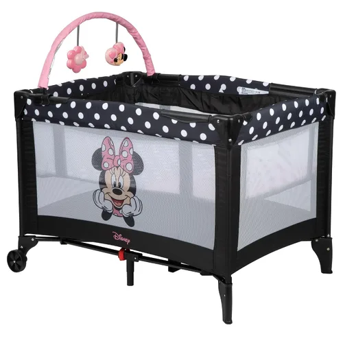 Vista 4 de Disney Baby® 3D Ultra Play Yard con moisés y bolsa de almacenamiento, Peeking Minnie