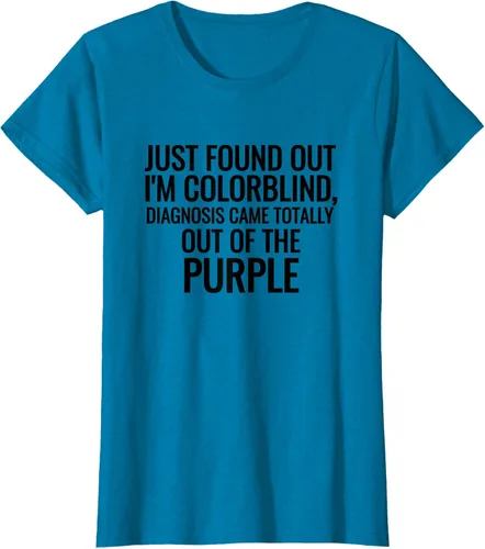 Vista 86 de Camiseta divertida de broma de daltonismo con diagnóstico humorístico