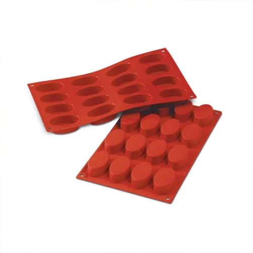 Vista 5 de Joyeee Molde ovalado de silicona para pudín, reutilizable de silicona para bricolaje, molde para hornear, pastel, galletas, magdalenas, chocolate