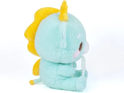 Vista 4 de Cuddle Barn PlushGoals - Kai el Kirin Mítico Juguete de peluche de animal de peluche azul inspirado en el folclore del dragón kawaii, 9 pulgadas