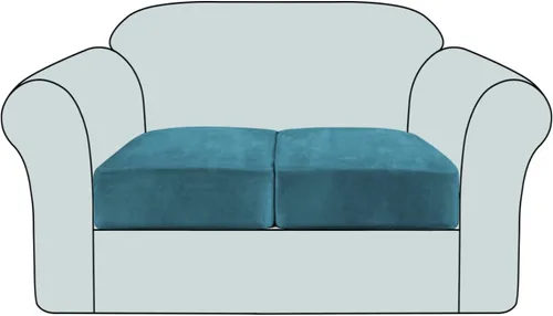 Vista 22 de Funda de cojín elástica de terciopelo, funda de felpa para asiento de sofá, protector de muebles antideslizante para silla/sofá biplaza/sofá
