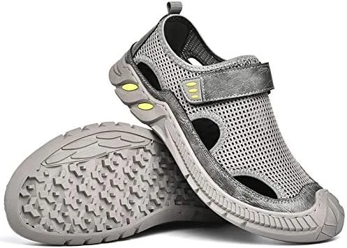Vista 2 de LZDZN Sandalias Zapatos para hombre Zapatillas de verano Sandalias de cuero transpirable al aire libre Casual Playa Flip Flops Hombre Deporte Punta