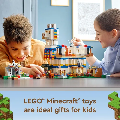 Vista 6 de LEGO Minecraft The Llama Village Farm House Toy Building Set 21188, idea de regalo de Minecraft para niños, niñas a partir de 9 años, crea una aldea