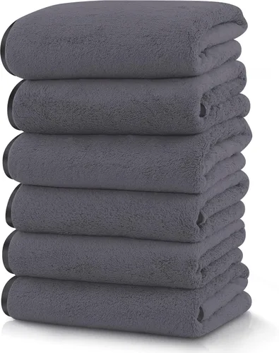 Vista 38 de TENSTARS Toallas de baño de seda con dobladillo para liquidación de baño - 27 x 55 pulgadas - Ligeras, delgadas, de secado rápido - Toalla