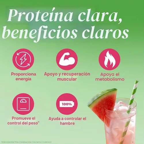 Vista 2 de Orgain Clear Whey Isolate 0.78 oz Proteína en polvo, sandía, 18 porciones