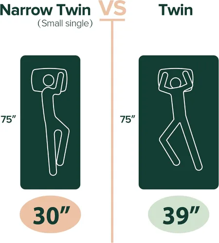 Vista 2 de Colchón viscoelástico, Zinus, de 5 pulgadas, para litera / cama nido / diván, Memory Foam, Caqui