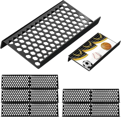 Vista 14 de Yalikop 10 soportes para tarjetas coleccionables para vitrina, hueco Elevadores modulares de acrílico de la exhibición para el juego de mesa