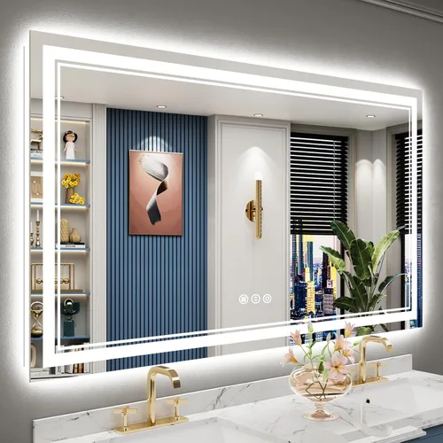 Vista 60 de 24x32 LED Bathroom Mirror, Backlit & Front Lit Lighted Mirror Retroiluminado+luz frontal
