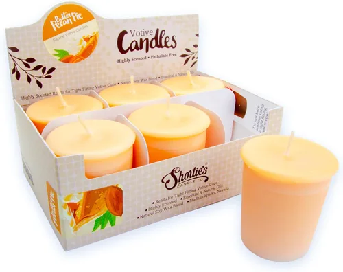Vista 17 de Apple Harvest - Velas votivas de soja, perfumadas con aceites de fragancia naturales, 6 repuestos de velas votivas naturales beige, colección